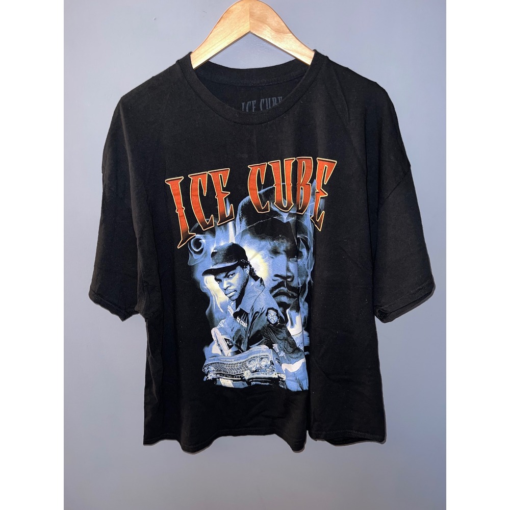 Ice Cube Mens Graphic Tee Black Rap Hip Hop Short Sleeve‎ T-Shirt 2XL Oversized